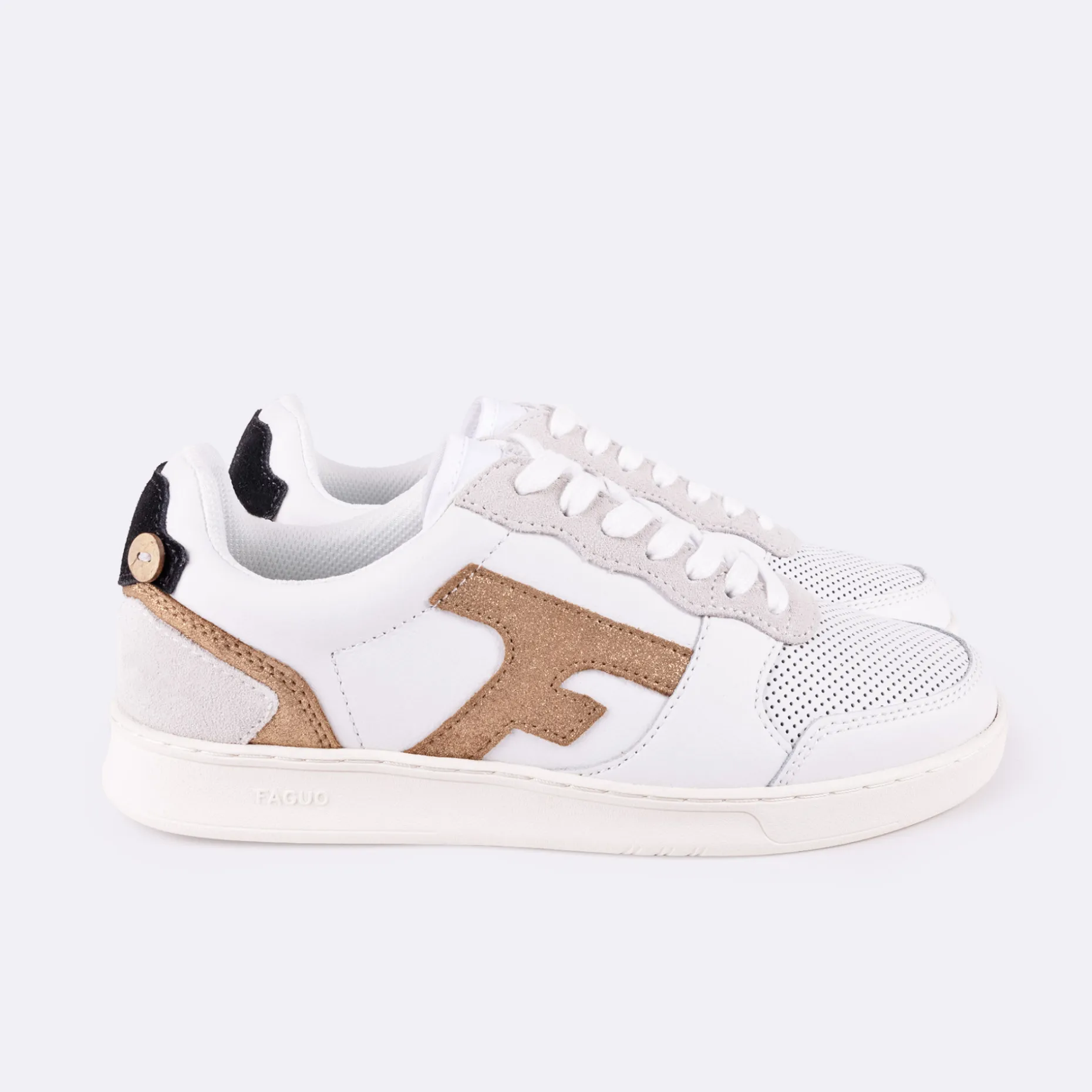 Baskets Blanche & Cuivre
