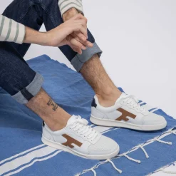 Baskets Blanche & Marron