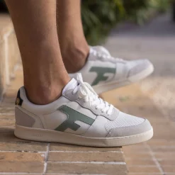 Baskets Blanche & Vert D'Eau