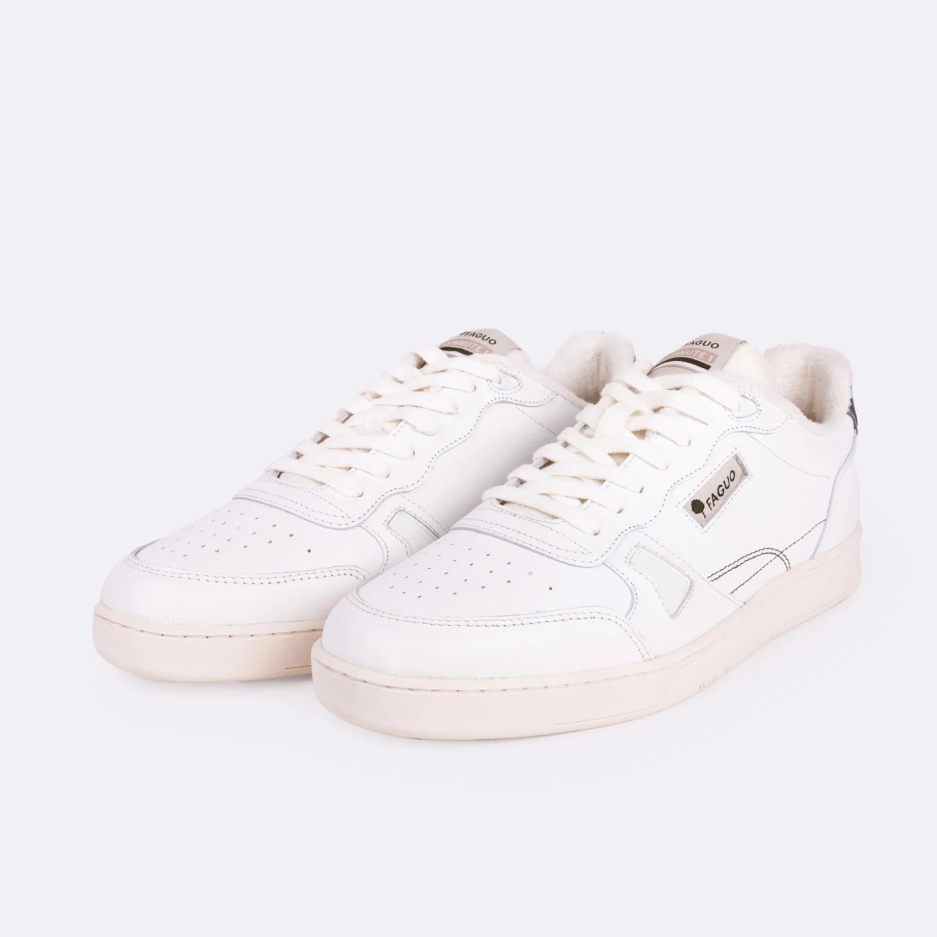 Baskets Blanche & Vert Fonce