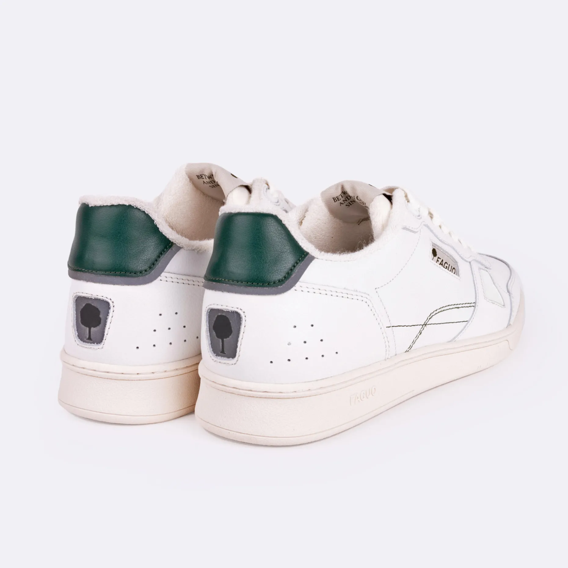 Baskets Blanche & Vert Fonce