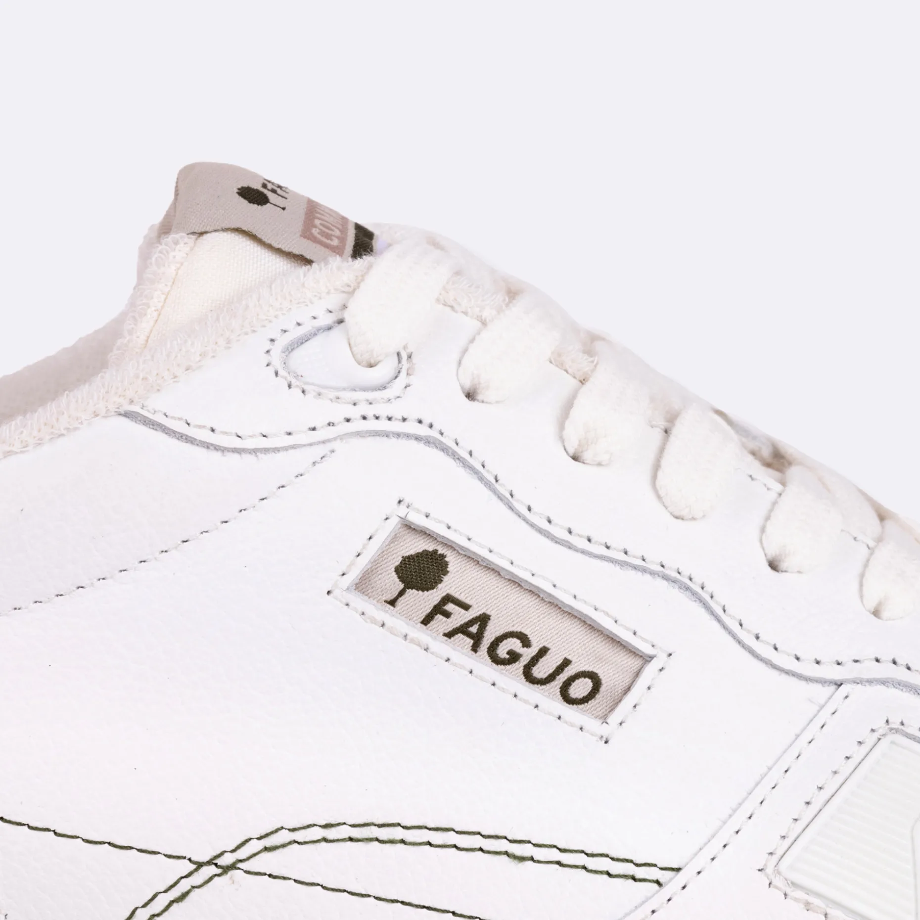 Baskets Blanche & Vert Fonce