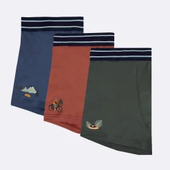 Boxer Bleu Marine & Gris Chine Clair