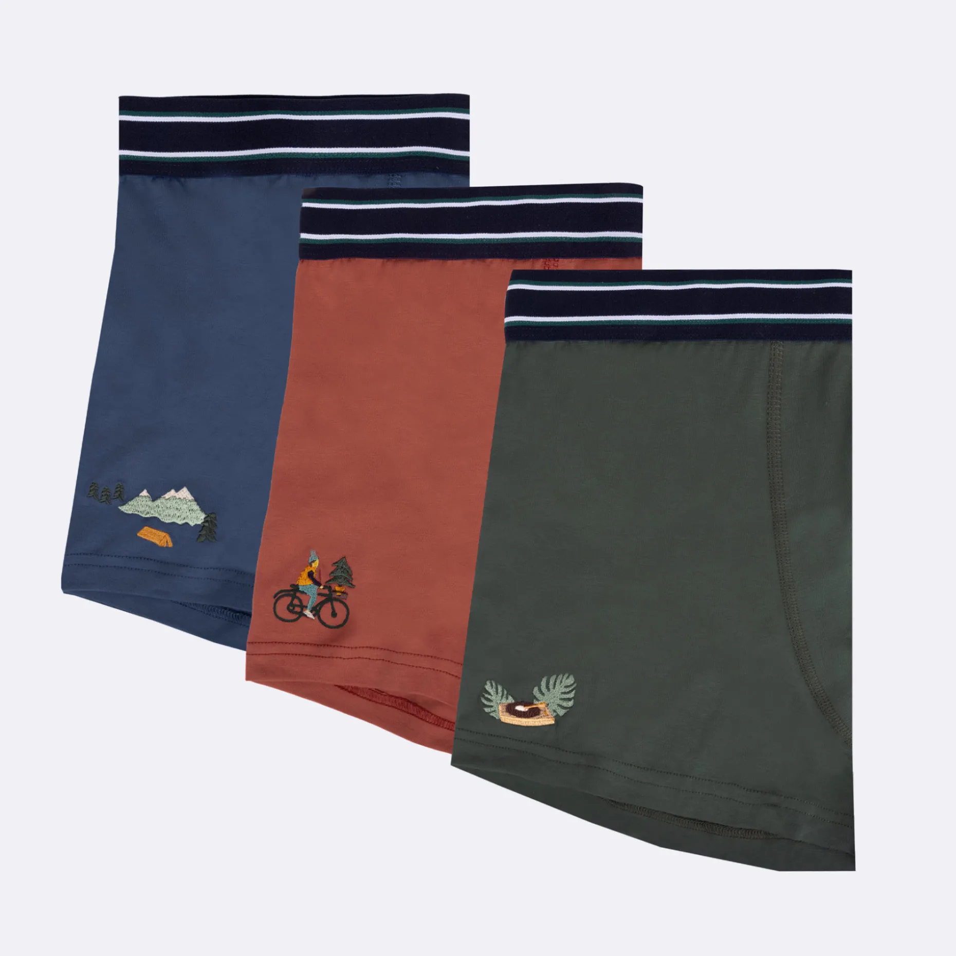 Boxer Bleu Marine & Gris Chine Clair