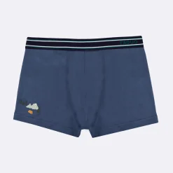 Boxer Bleu Marine & Gris Chine Clair