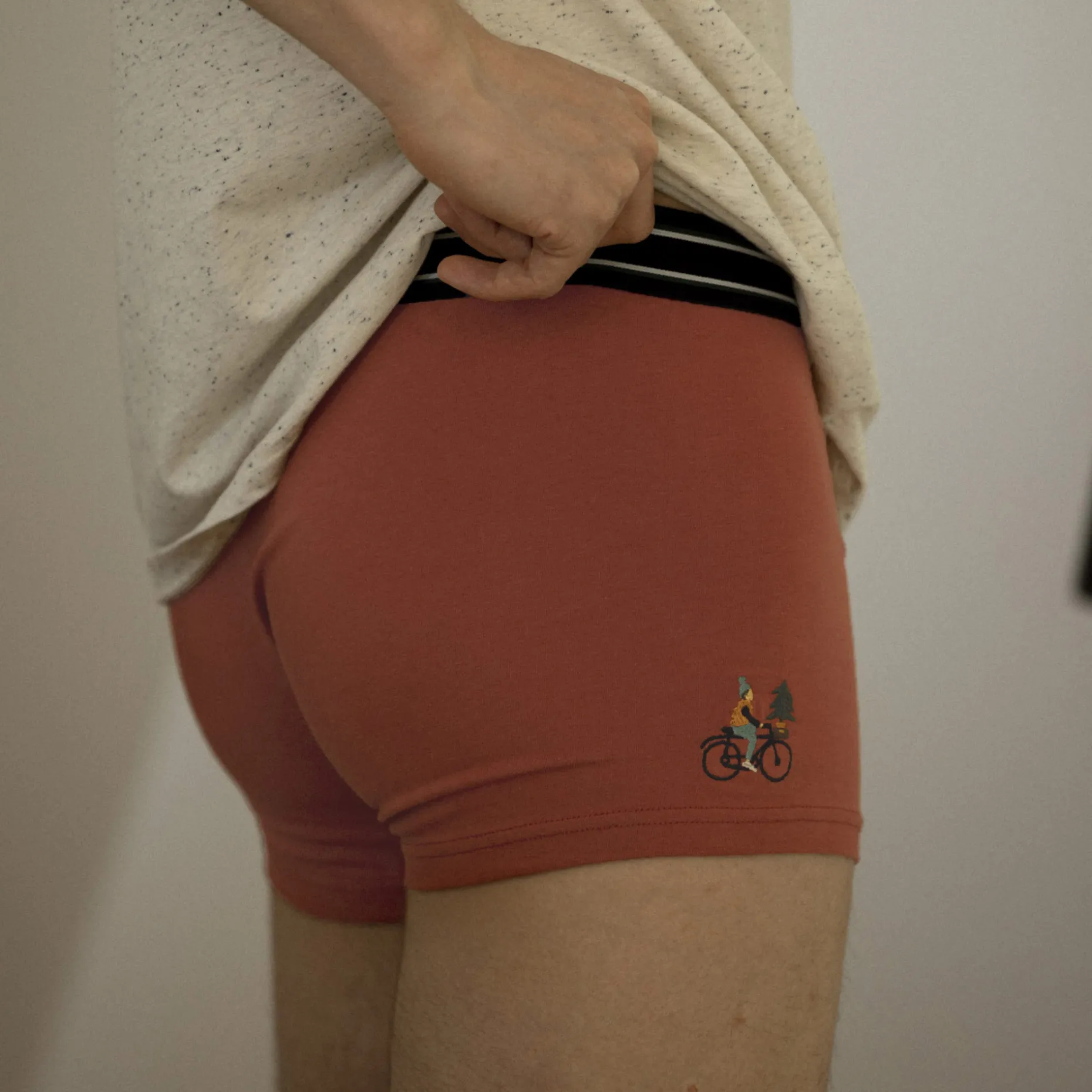 Boxer Bleu Marine & Gris Chine Clair