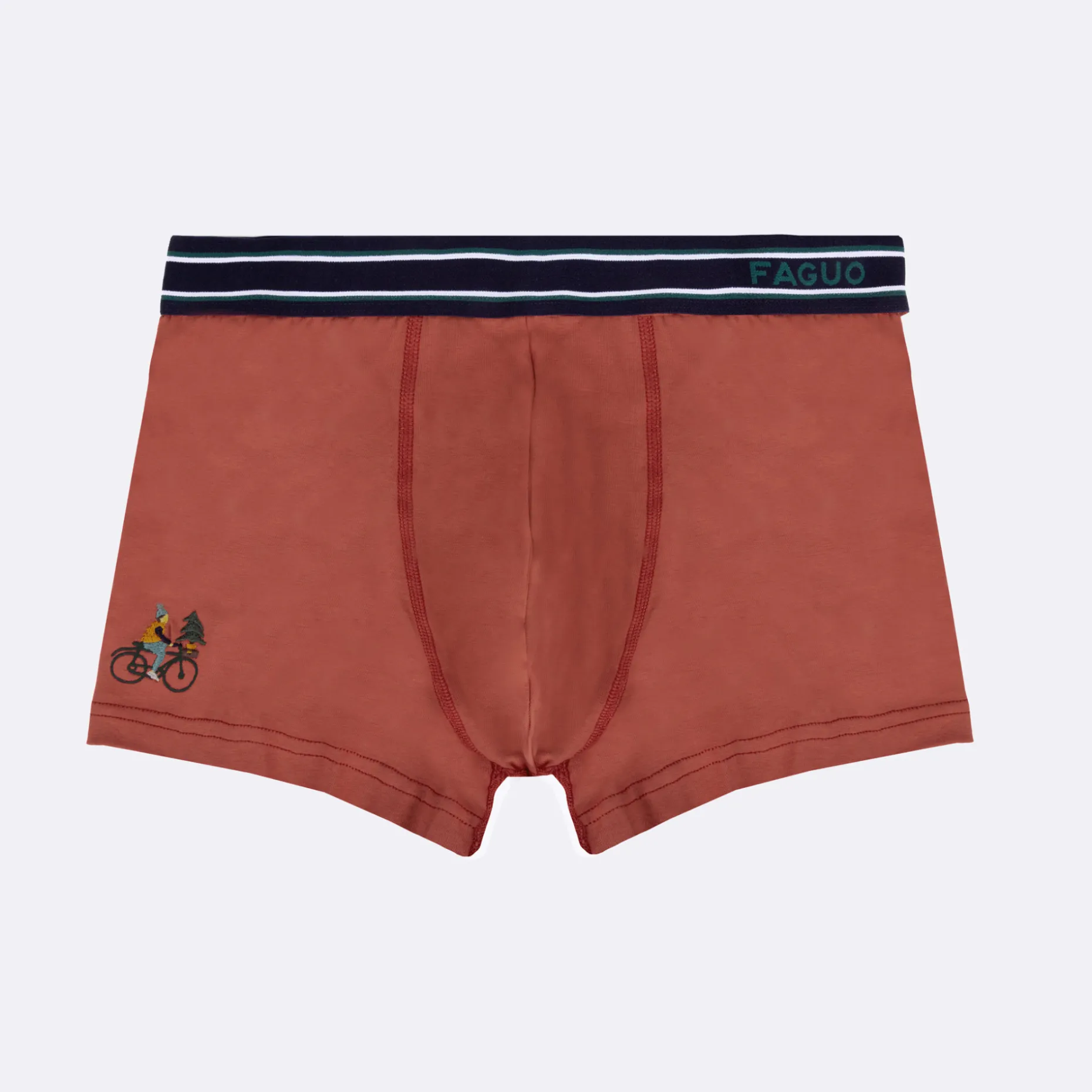 Boxer Bleu Marine & Gris Chine Clair