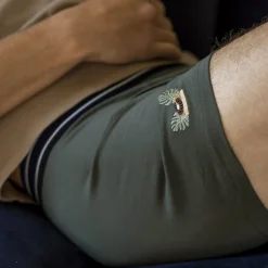 Boxer Bleu Marine & Gris Chine Clair