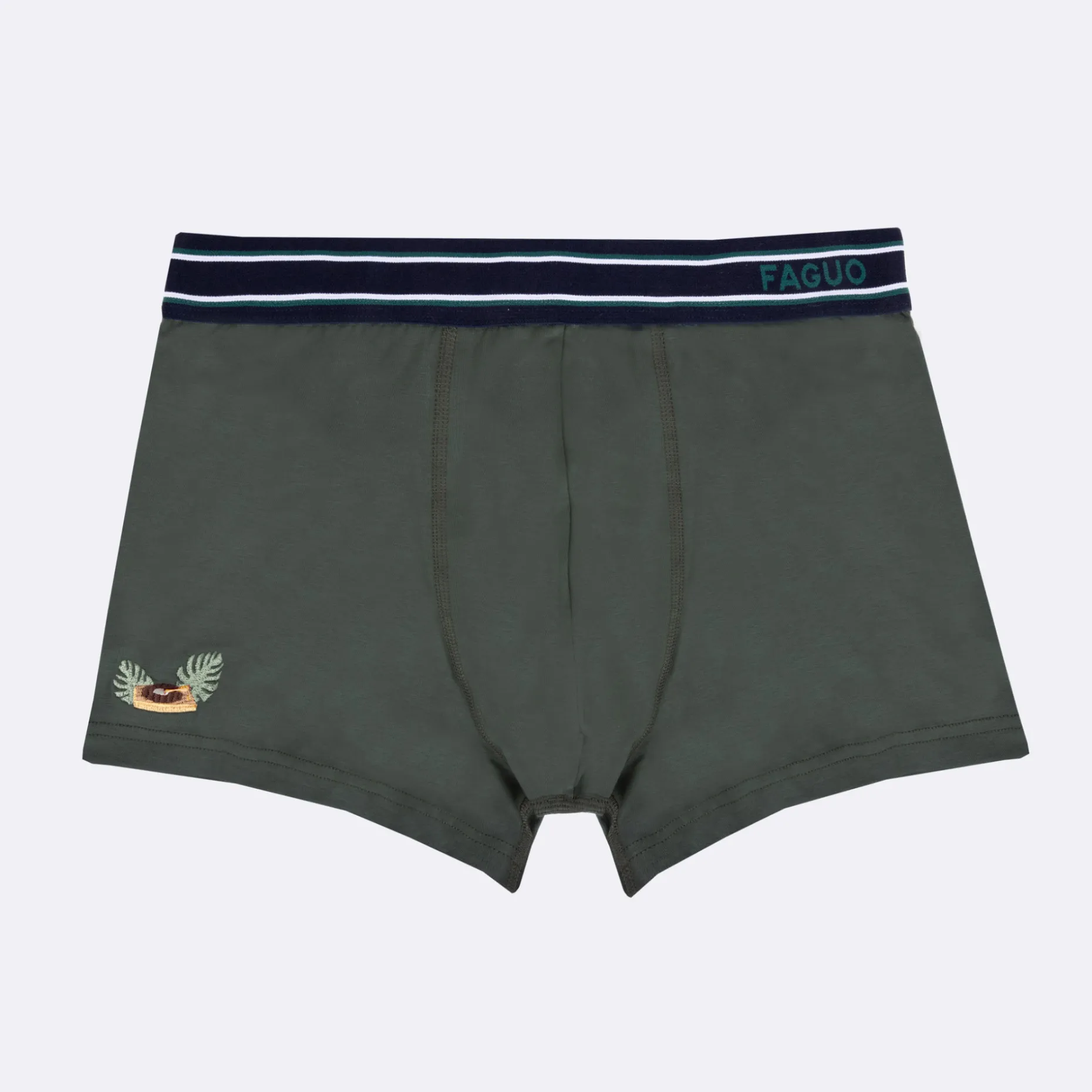 Boxer Bleu Marine & Gris Chine Clair