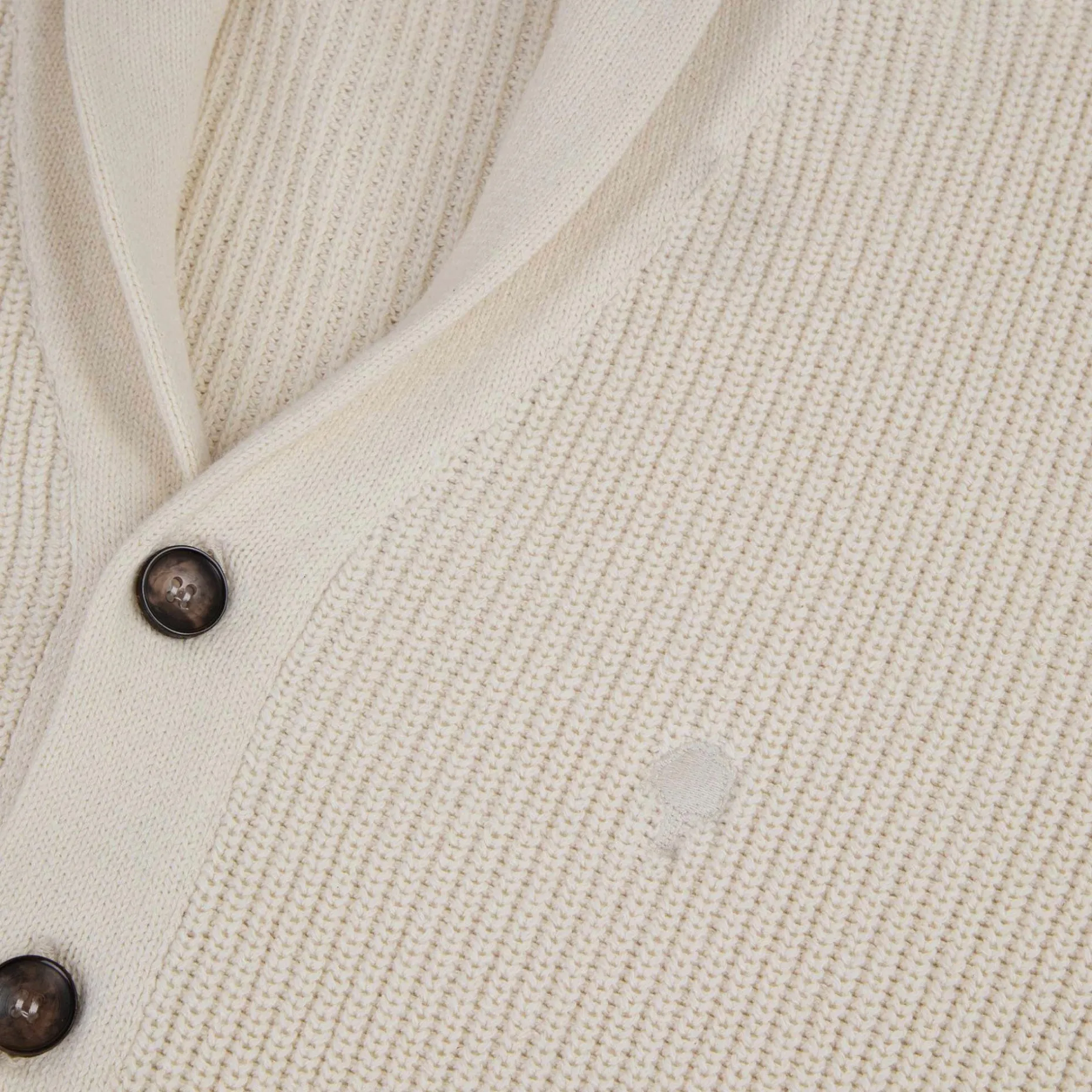 Cardigan Col Chale Ecru