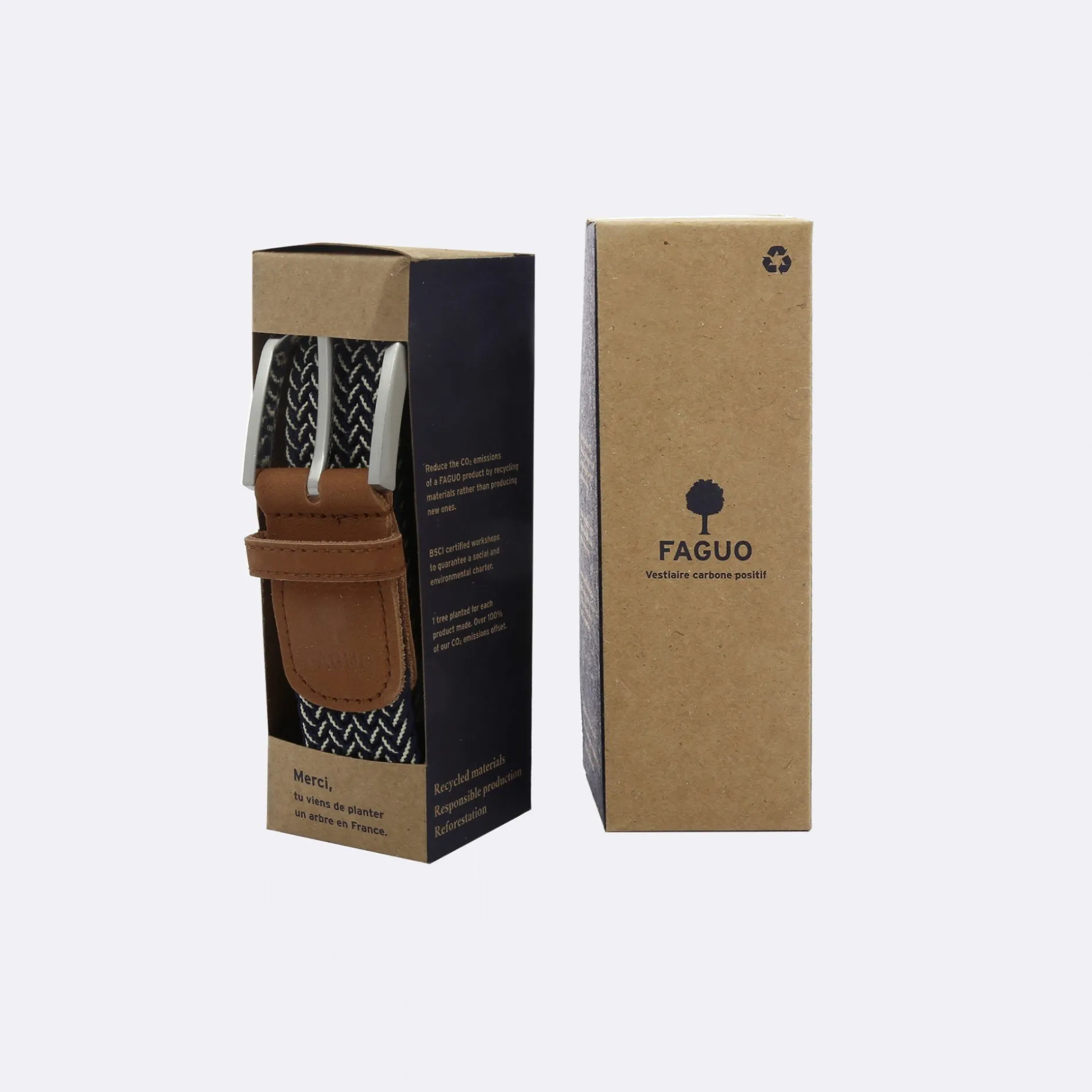 Ceinture Bleu Marine & Ecru