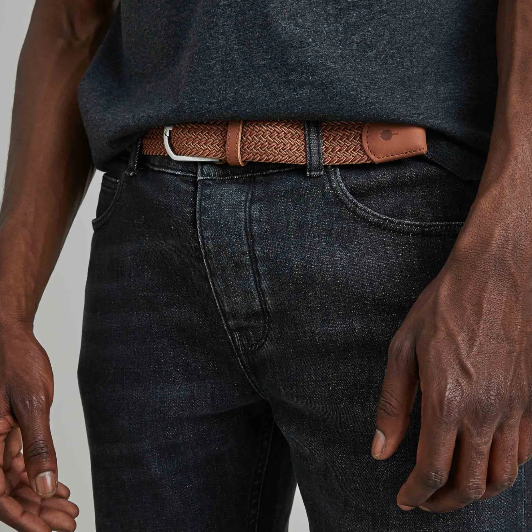 Ceinture Camel & Rouge