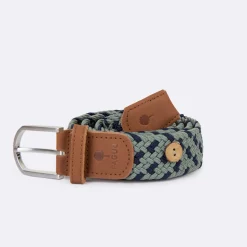 Ceinture En Polyester Recycle Et Elasthanne Vert & Bleu - Modele Belt