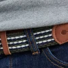 Ceinture En Polyester Recycle Et Elasthanne Bleu & Vert - Modele Belt