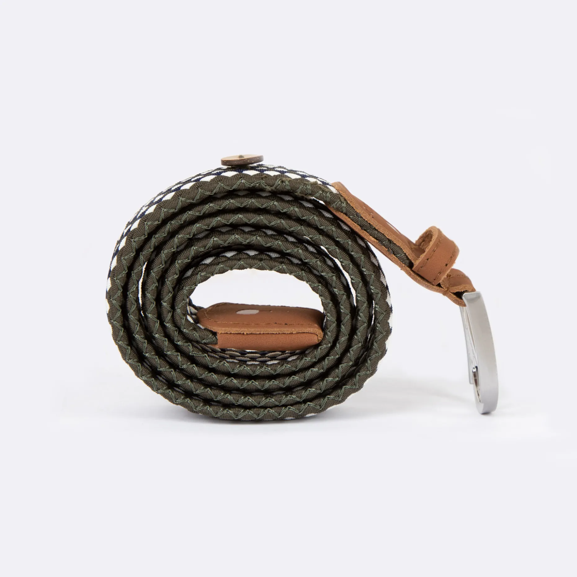 Ceinture En Polyester Recycle Et Elasthanne Bleu & Vert - Modele Belt