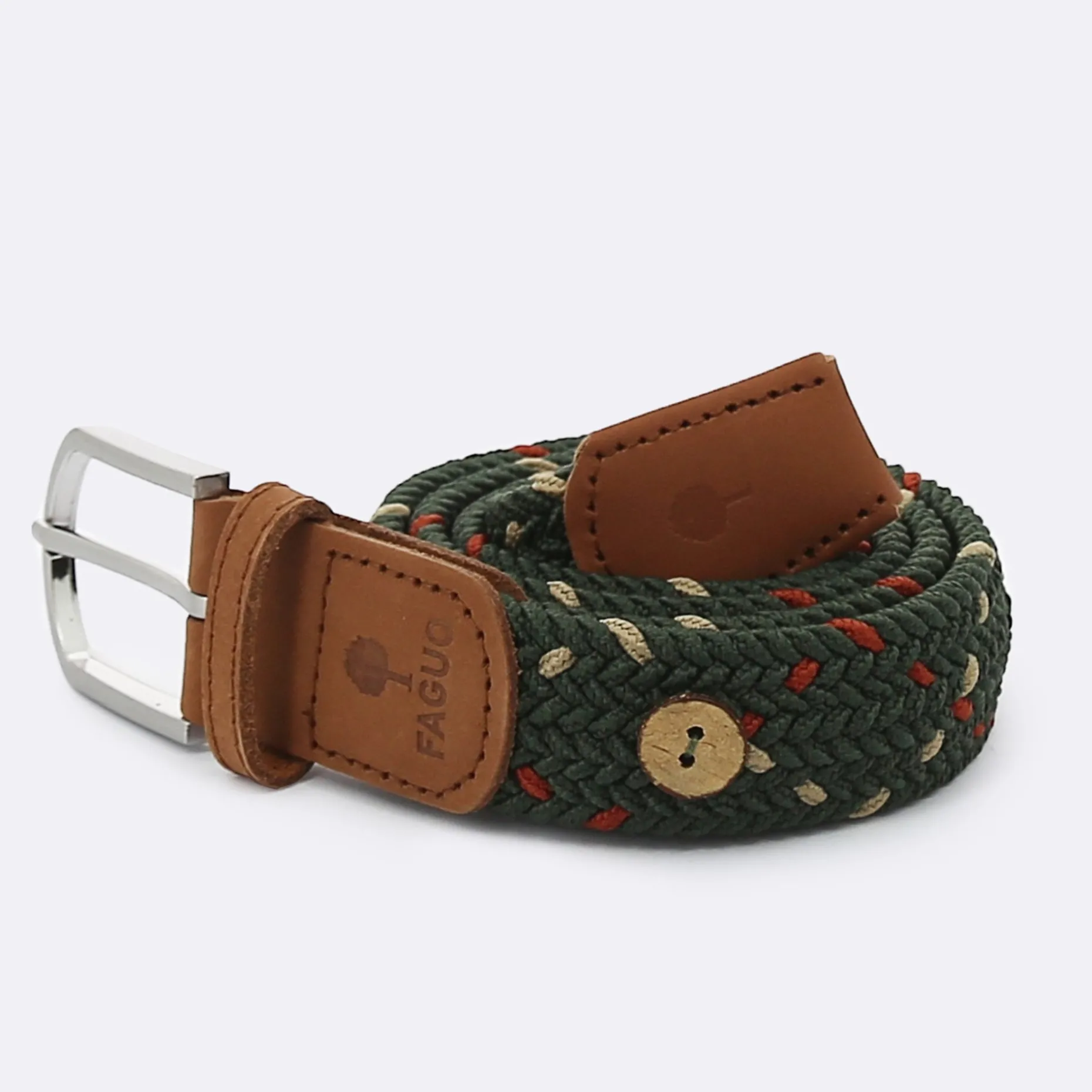 Ceinture En Polyester Recycle Kaki Belt