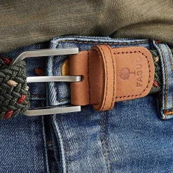 Ceinture En Polyester Recycle Kaki Belt