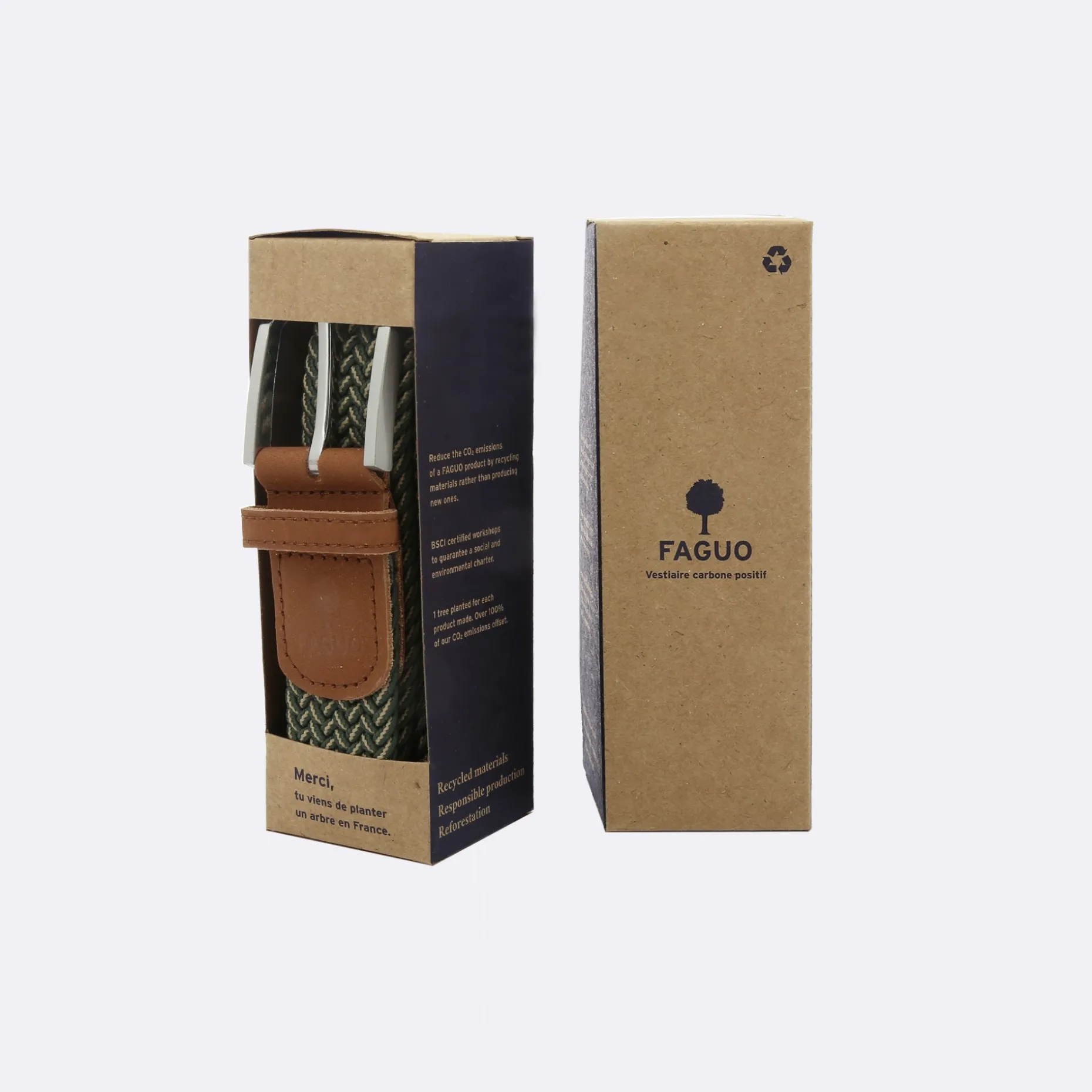 Ceinture Kaki & Beige