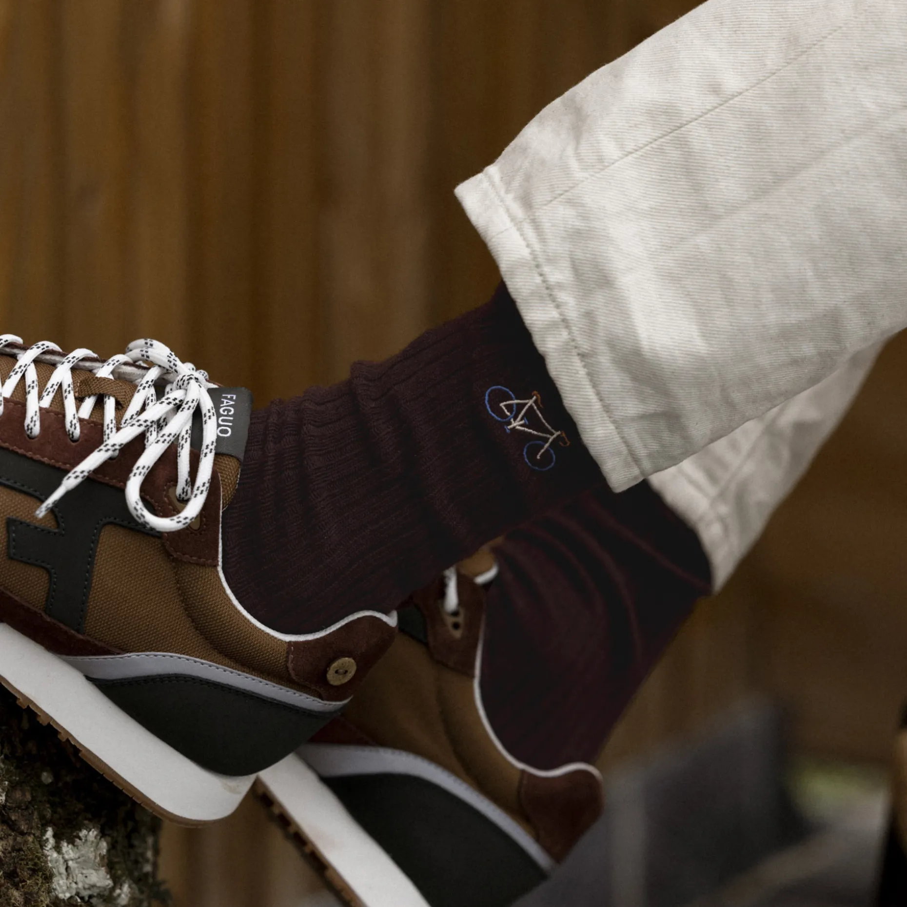 Chaussettes Bordeaux & Vert Fonce