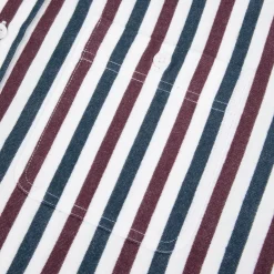 Chemise A Rayures Blanches, Bleues & Bordeaux