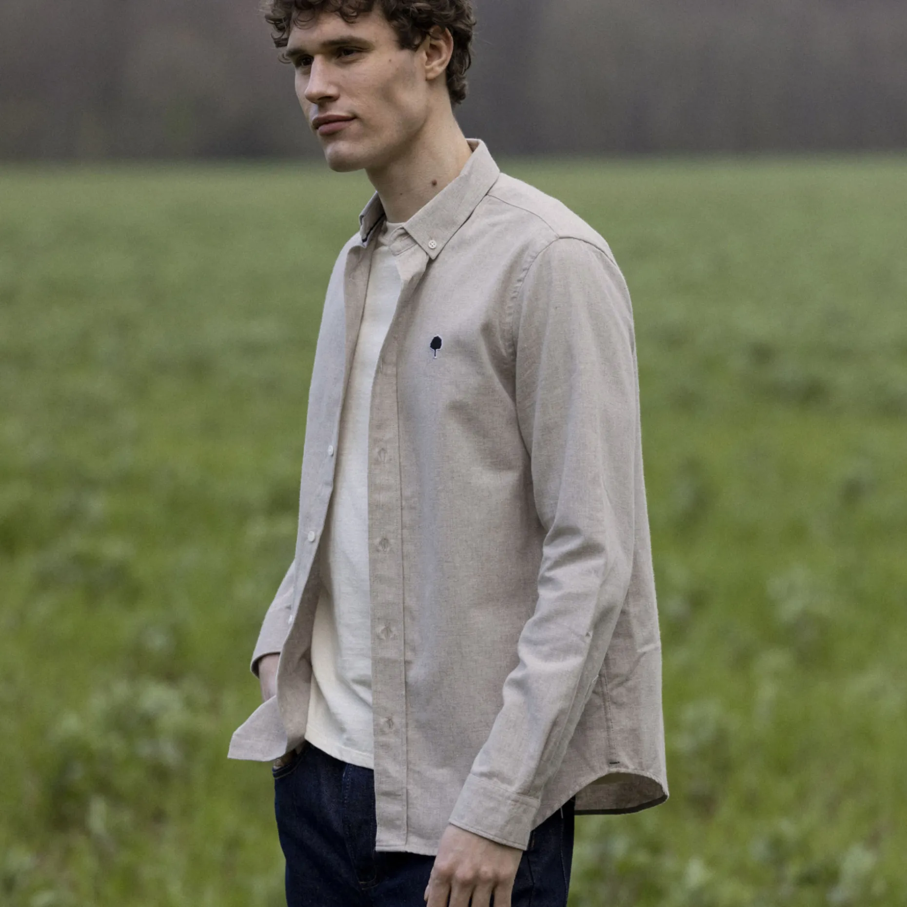 Chemise Classique Beige