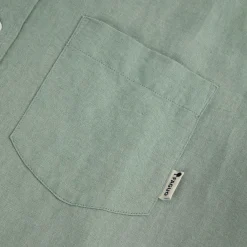 Chemise Col Mao Vert Clair