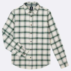 Chemise Ecru A Carreaux Verts