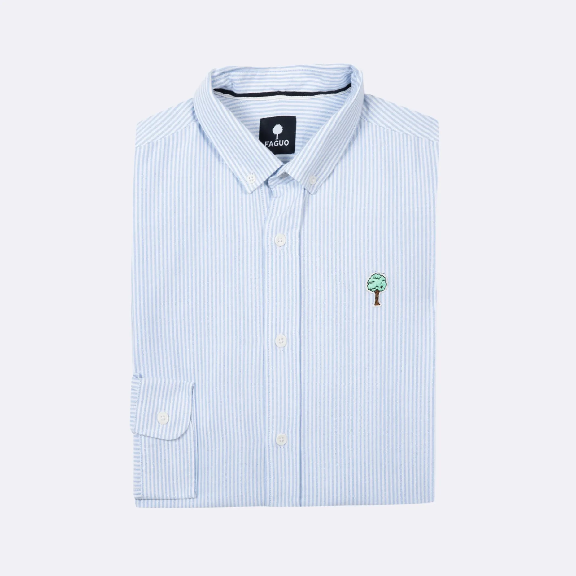 Chemise Manche Longue Blanche & Bleue