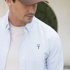 Chemise Manche Longue Blanche & Bleue