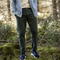 Pantalon Vert Fonce Coupe Fuselee