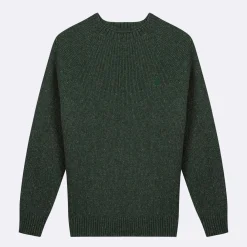 Pull Col Boutonne Vert