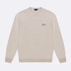 Pull Col Rond Beige Chine