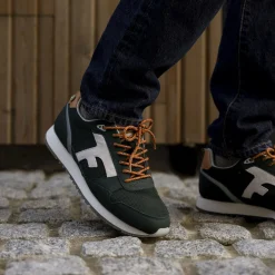 Runnings Vert Fonce & Orange