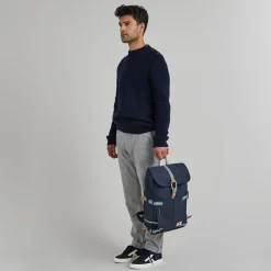Sac A Dos En Polyester Recycle Bleu Marine - Modele Commuter