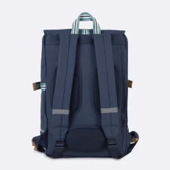 Sac A Dos En Polyester Recycle Bleu Marine - Modele Commuter