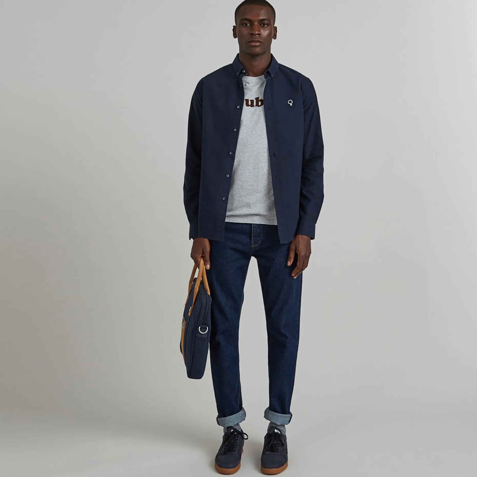 Sac D'Ordinateur Bleu & Marron