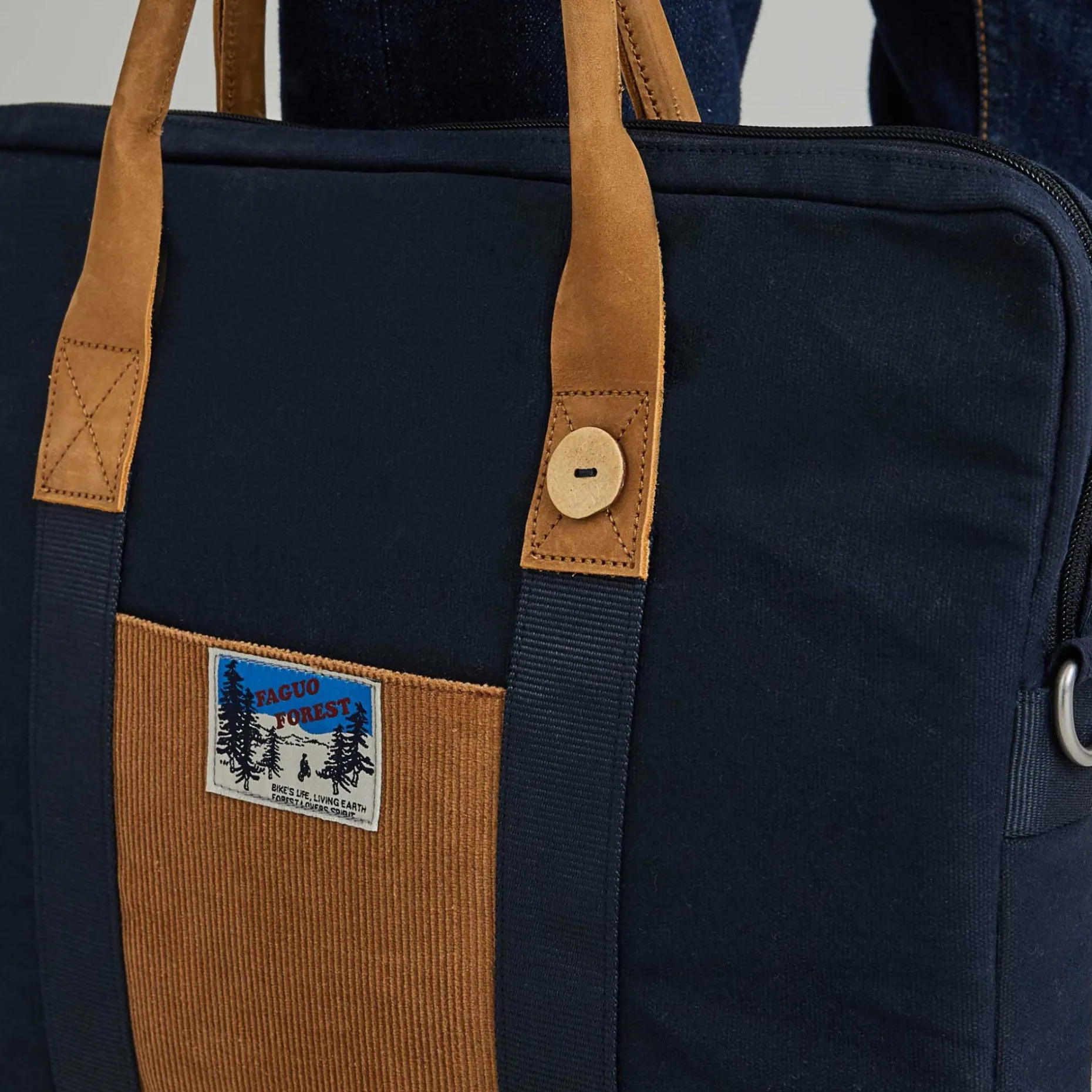 Sac D'Ordinateur Bleu & Marron