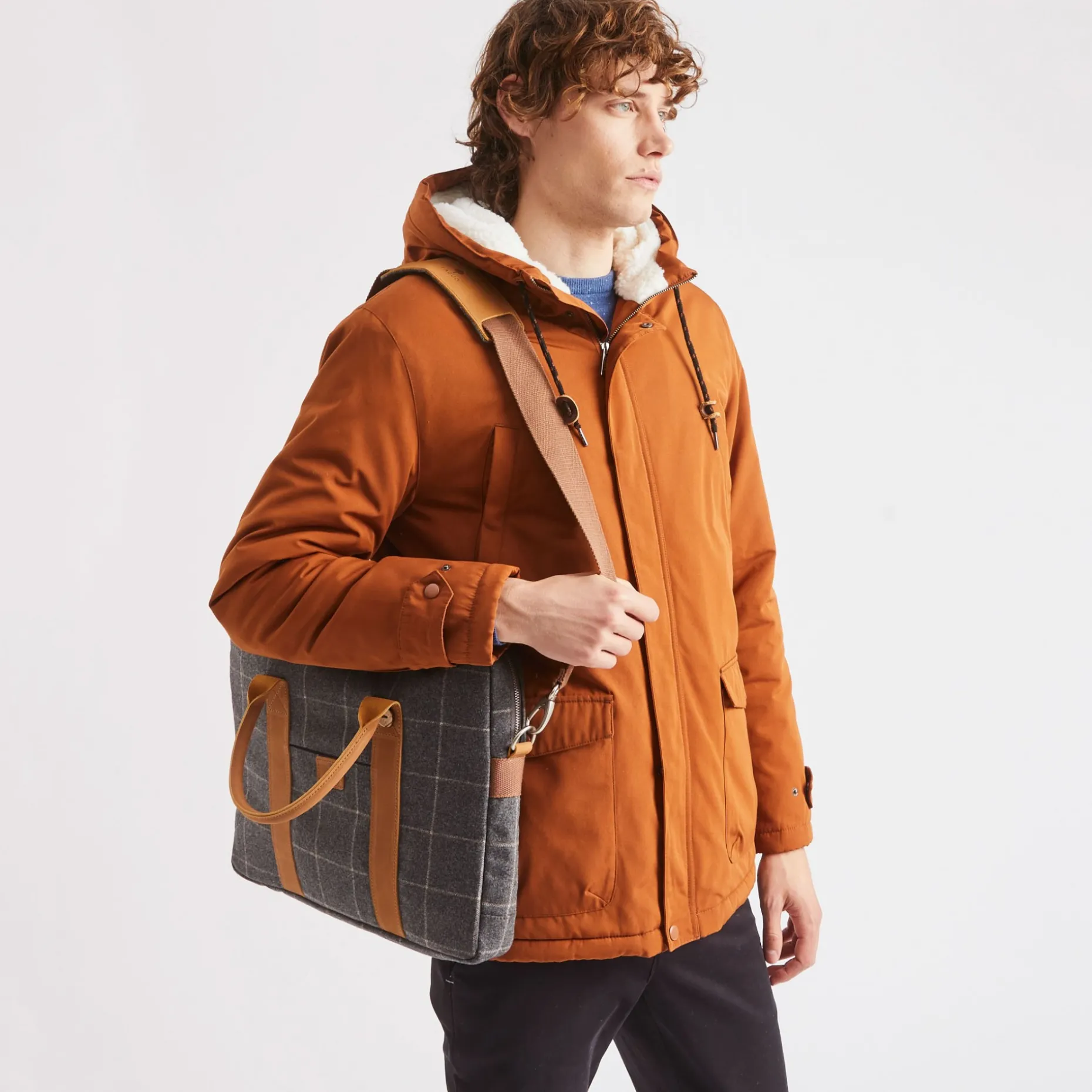 Sac D'Ordinateur En Laine Gris Laptop