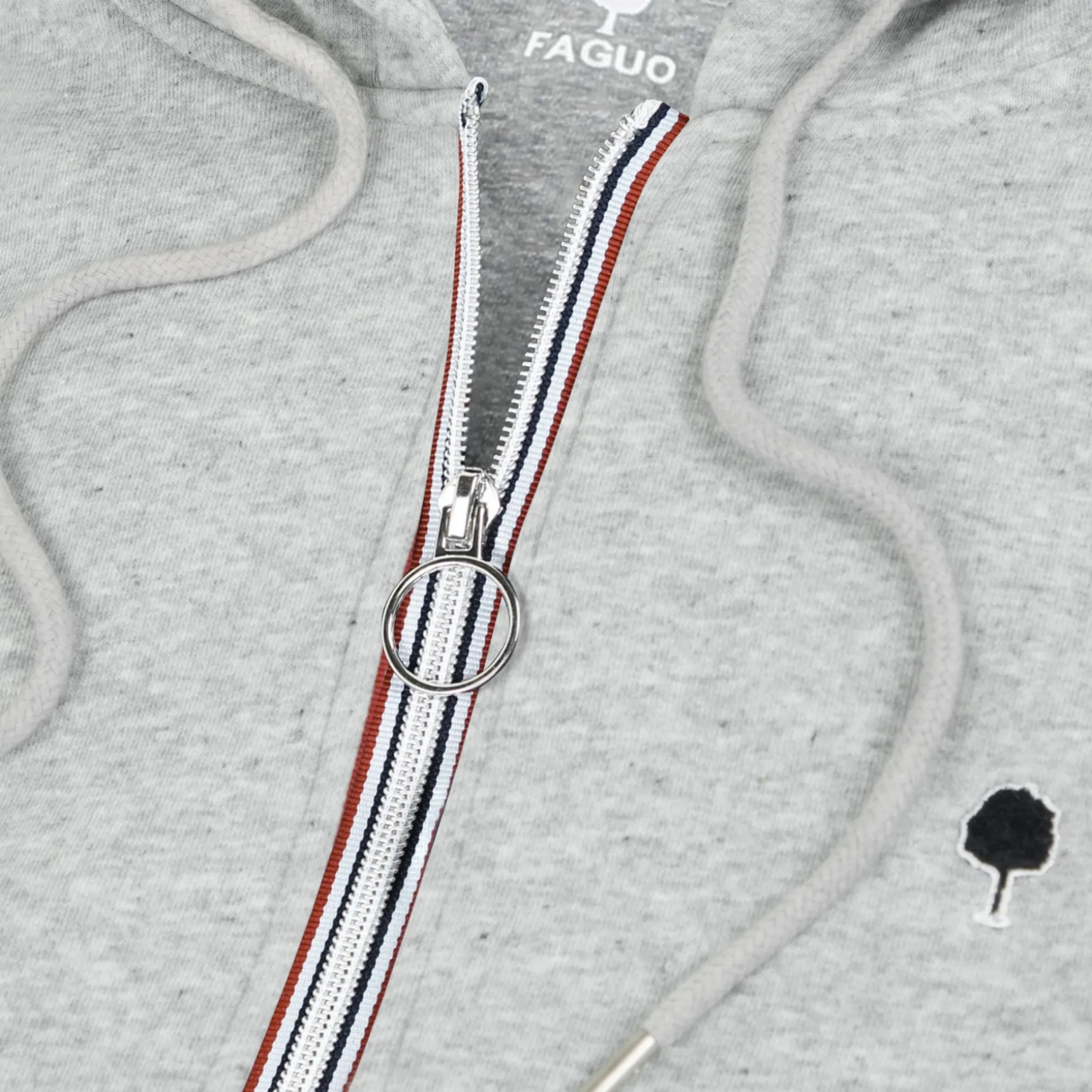 Sweat A Capuche Gris Chine