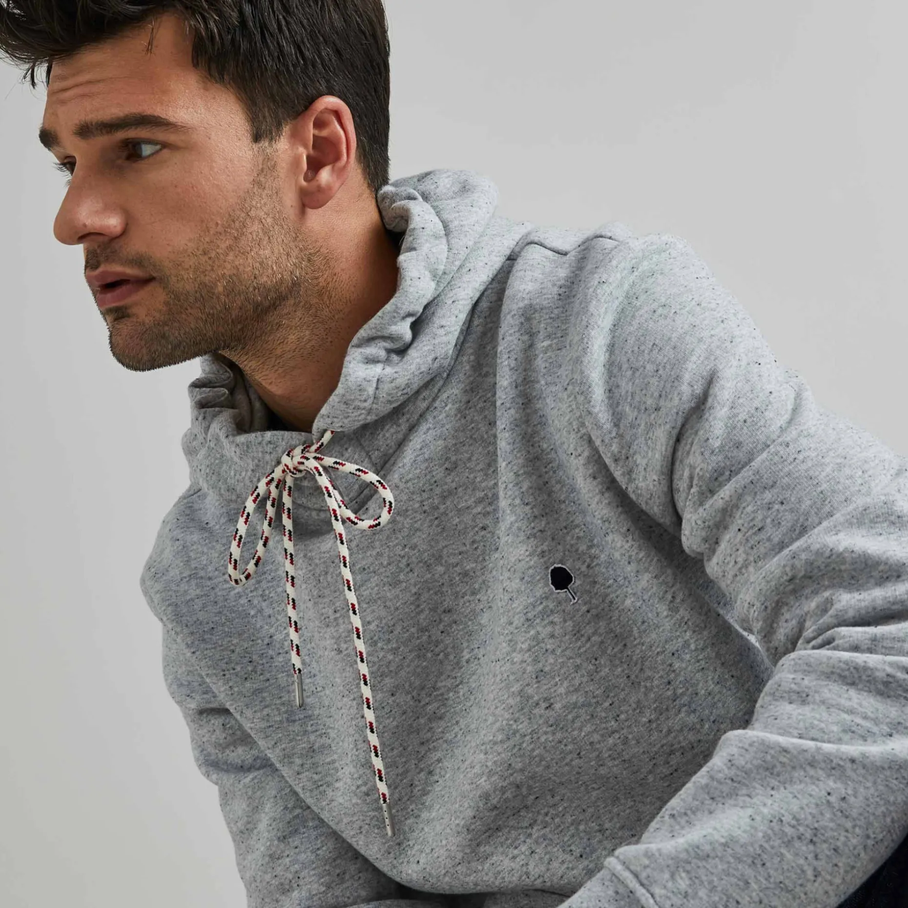 Sweat A Capuche Gris Chine
