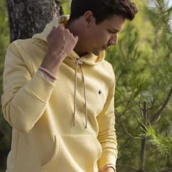 Sweat A Capuche Jaune Clair