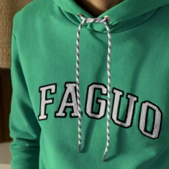 Sweat A Capuche Logo Faguo Vert Clair