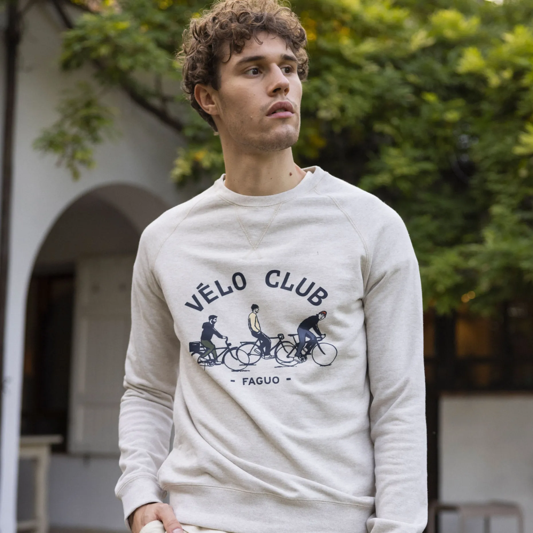 Sweat Beige Chine Velo Club