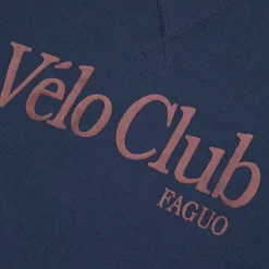 Sweat Col Rond Bleu Indigo Velo Club