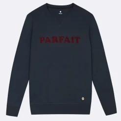 Sweat Col Rond Bleu Marine Parfait