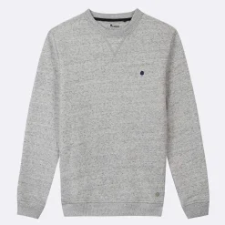 Sweat Col Rond Gris Chine Clair