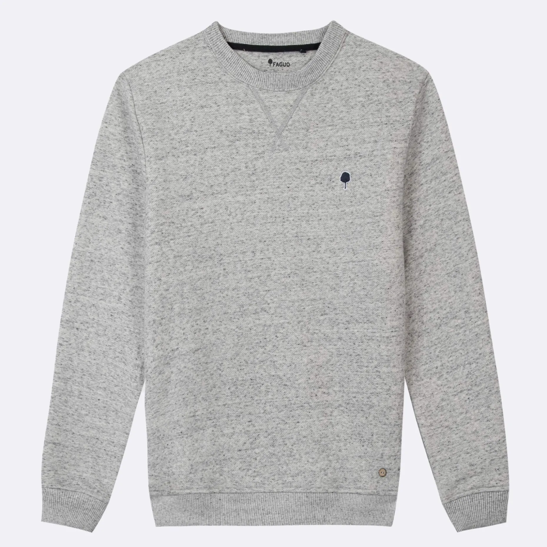 Sweat Col Rond Gris Chine Clair