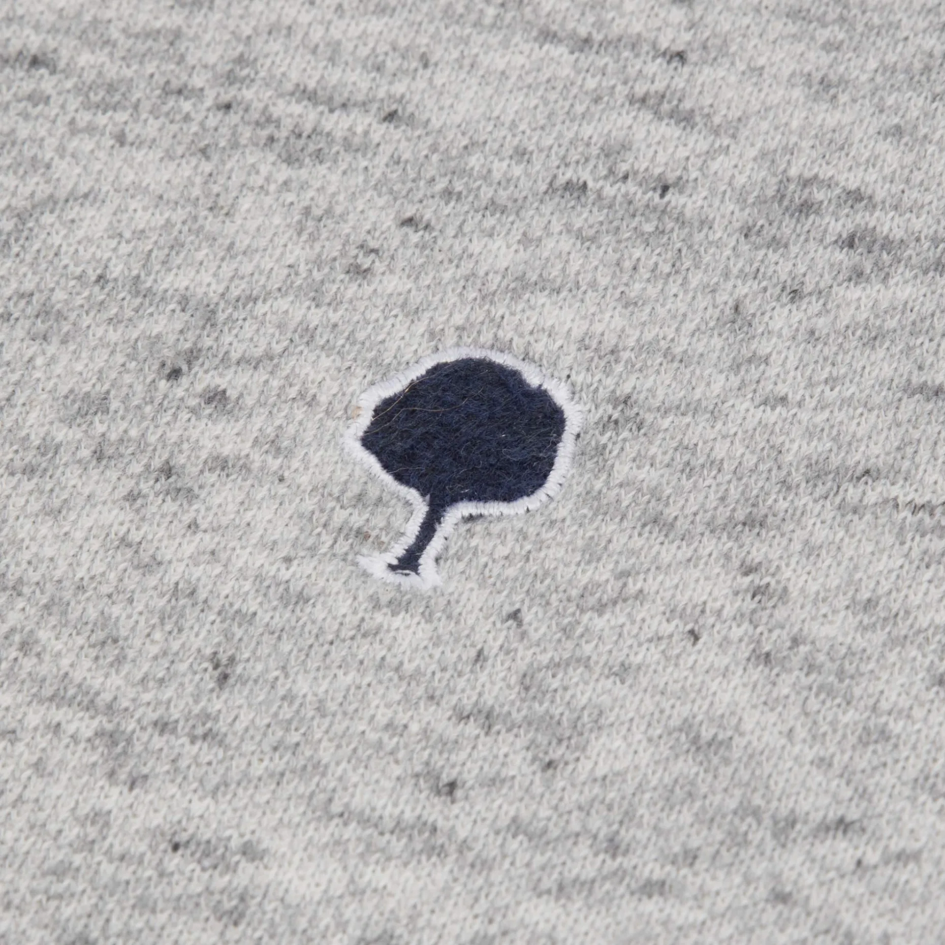 Sweat Col Rond Gris Chine Clair