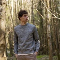 Sweat Col Rond Gris Chine Fonce