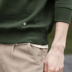 Sweat Col Rond Vert Fonce